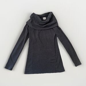 Converse One Star Sweater Women S Gray Cowl Neck Long Sleeve Tunic Ribbed Knit